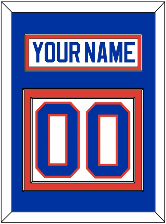 New York Nameplate & Number (Back) - Home White (1984-1995) - Signature Tier 2