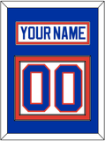 New York Nameplate & Number (Back) - Home White (1984-1995) - Double Mat 2