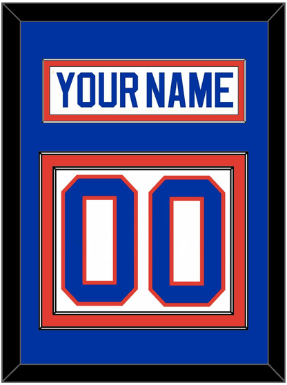 New York Nameplate & Number (Back) - Home White (1984-1995) - Signature Tier 2