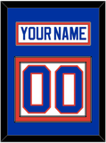 New York Nameplate & Number (Back) - Home White (1984-1995) - Double Mat 2