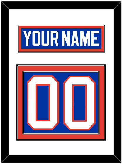 New York Nameplate & Number (Back) - Road Blue (1984-1995) - Signature Tier 1