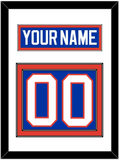 New York Nameplate & Number (Back) - Road Blue (1984-1995) - Double Mat 1