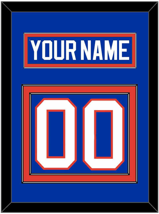 New York Nameplate & Number (Back) - Road Blue (1984-1995) - Signature Tier 2