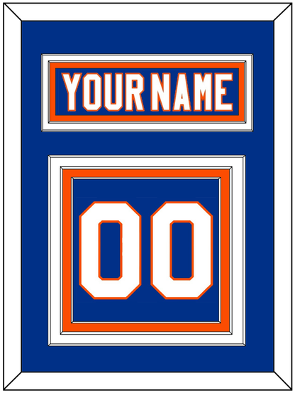New York Nameplate & Number (Back) - Home Blue - Premier Tier 2