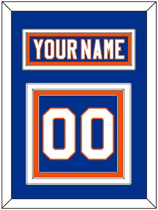 New York Nameplate & Number (Back) - Home Blue - Premier Tier 2