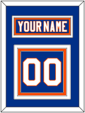 New York Nameplate & Number (Back) - Home Blue - Triple Mat 2