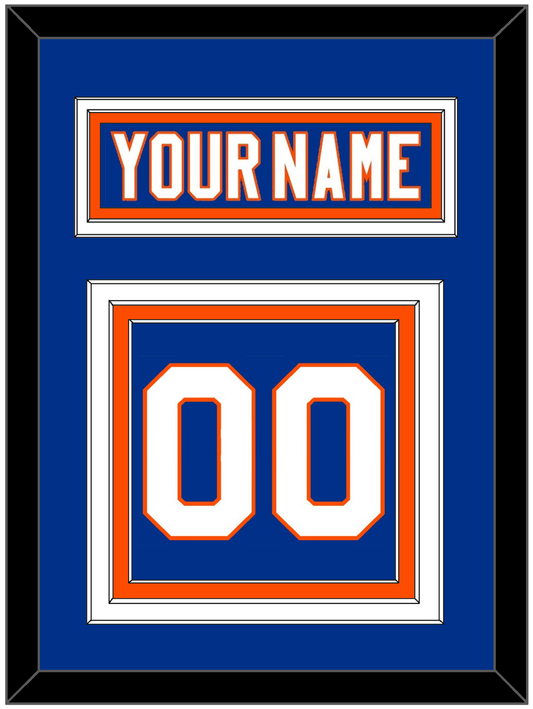 New York Nameplate & Number (Back) - Home Blue - Premier Tier 2