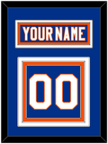New York Nameplate & Number (Back) - Home Blue - Triple Mat 2