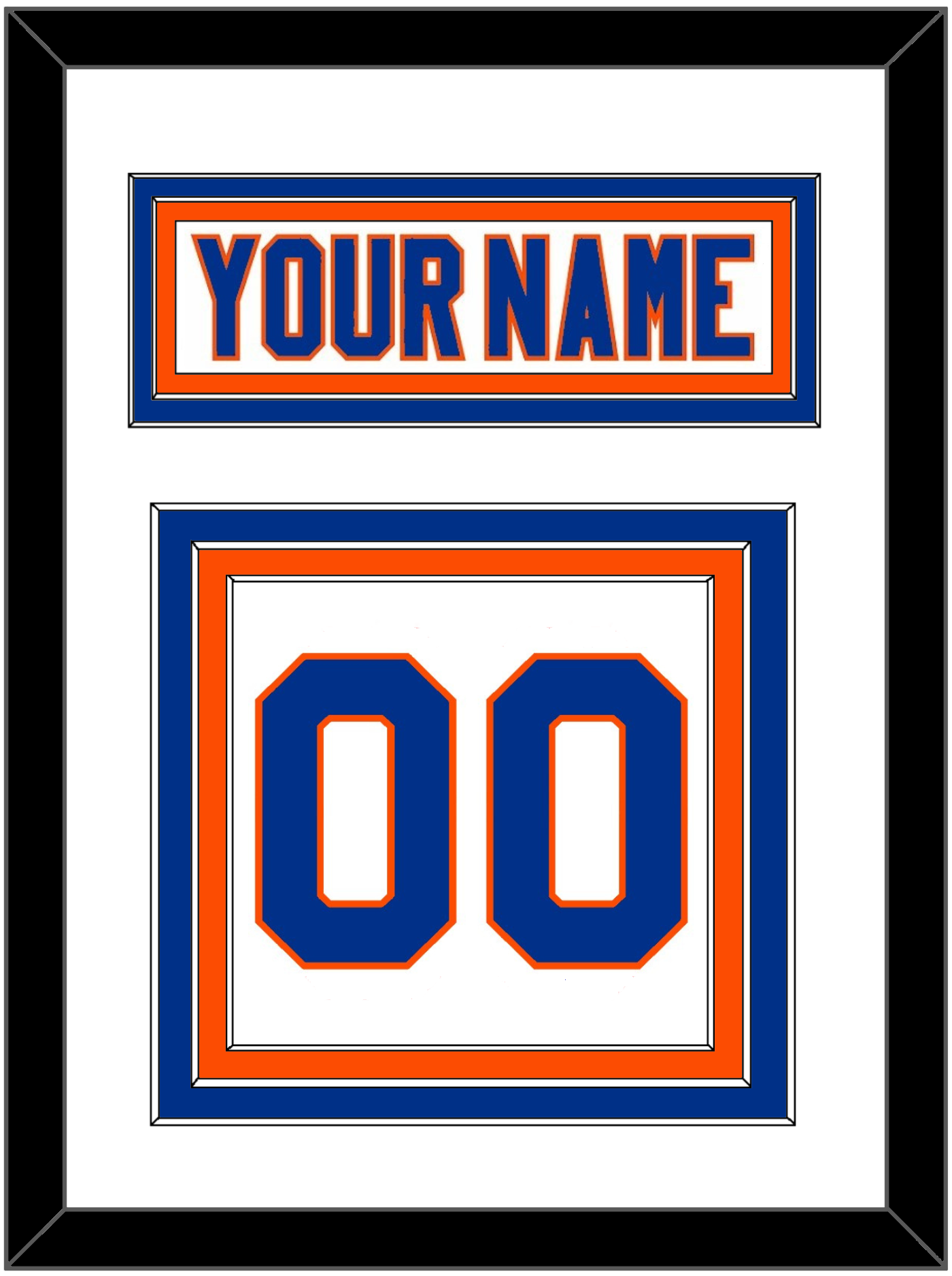 New York Nameplate & Number (Back) - Road White - Premier Tier 1