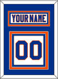 New York Nameplate & Number (Back) - Road White - Triple Mat 2