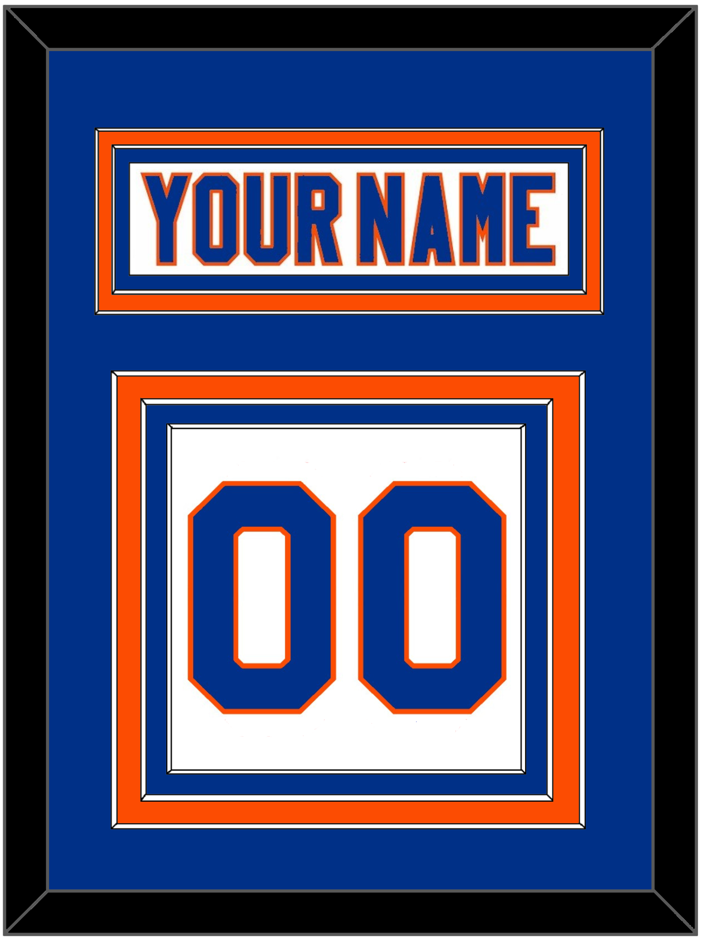 New York Nameplate & Number (Back) - Road White - Premier Tier 2