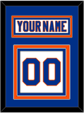 New York Nameplate & Number (Back) - Road White - Triple Mat 2