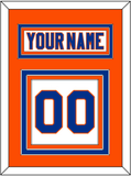 New York Nameplate & Number (Back) - Road White - Triple Mat 3