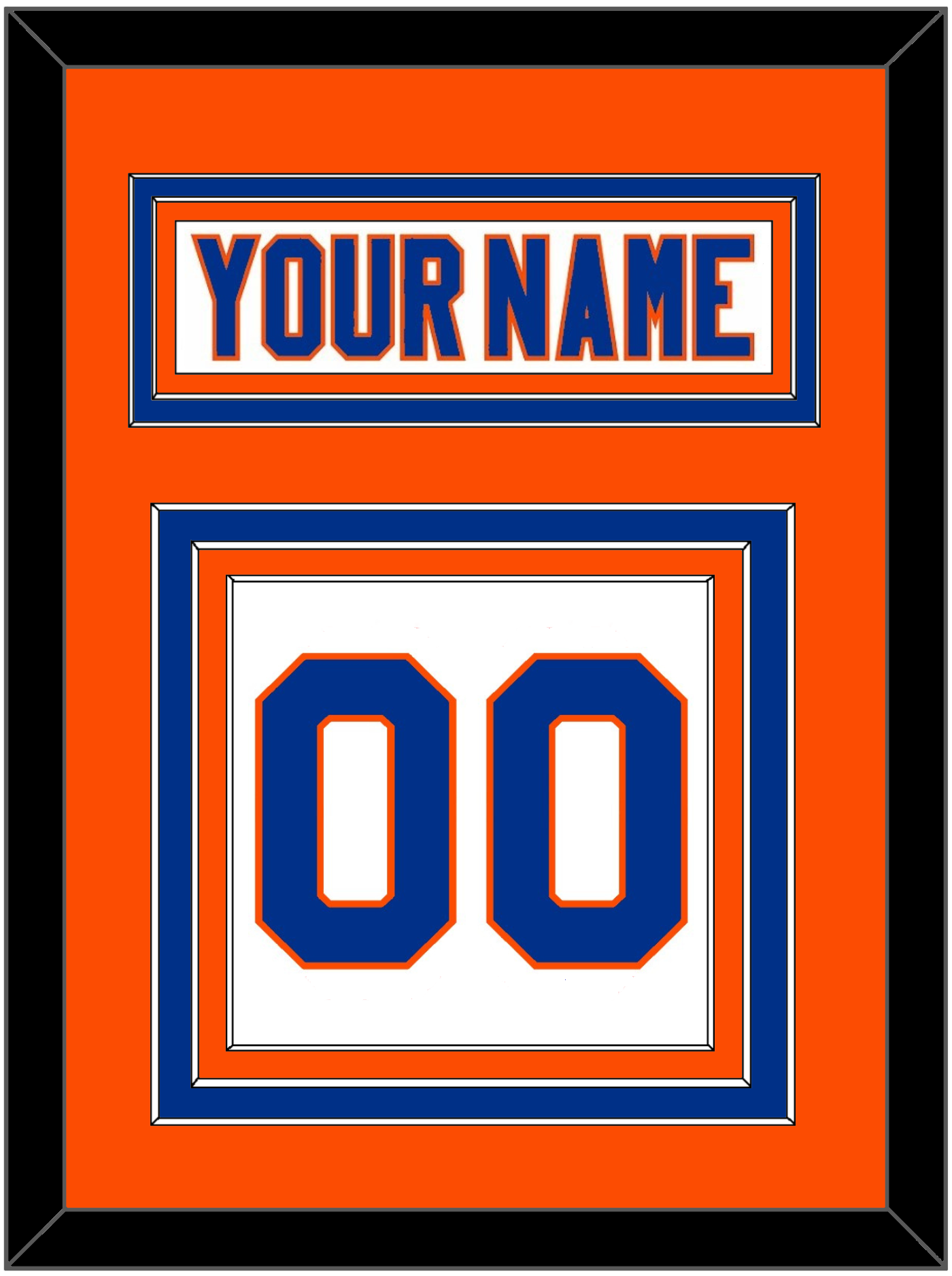New York Nameplate & Number (Back) - Road White - Premier Tier 3