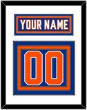 New York Nameplate & Number (Back) - Alternate Blue - Triple Mat 1