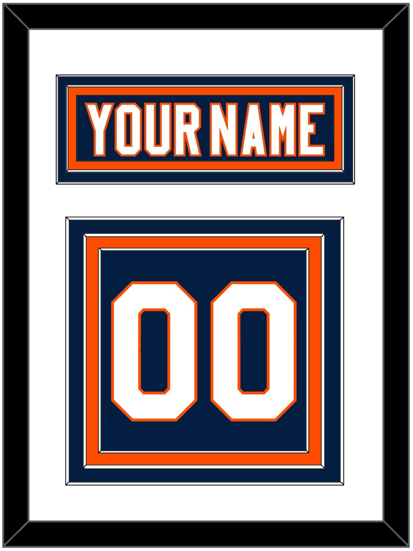 New York Nameplate & Number (Back) - Home Blue (2007-2010) - Premier Tier 1