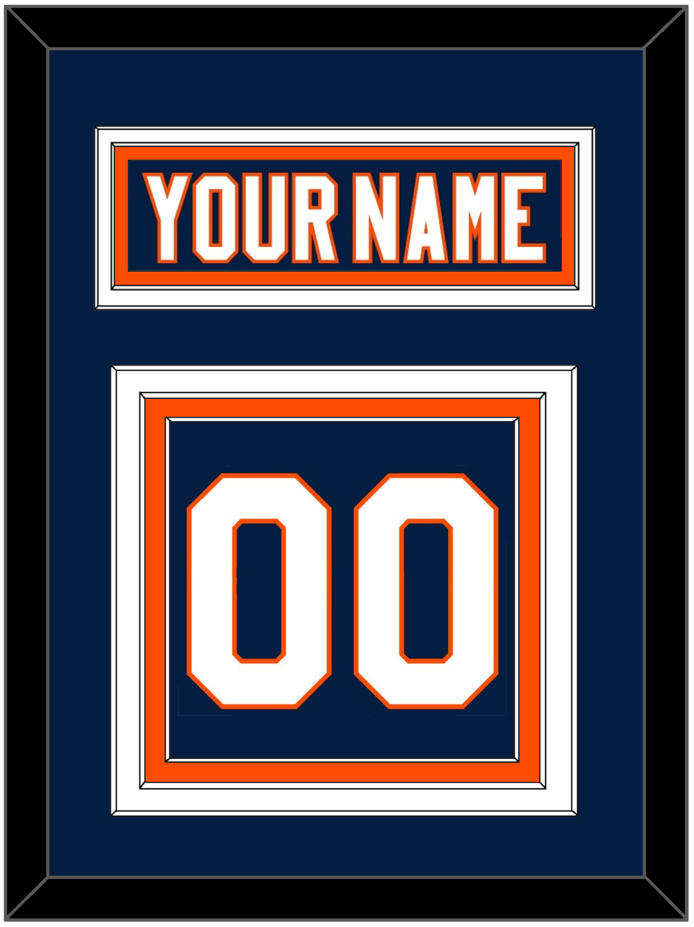New York Nameplate & Number (Back) - Home Blue (2007-2010) - Premier Tier 2