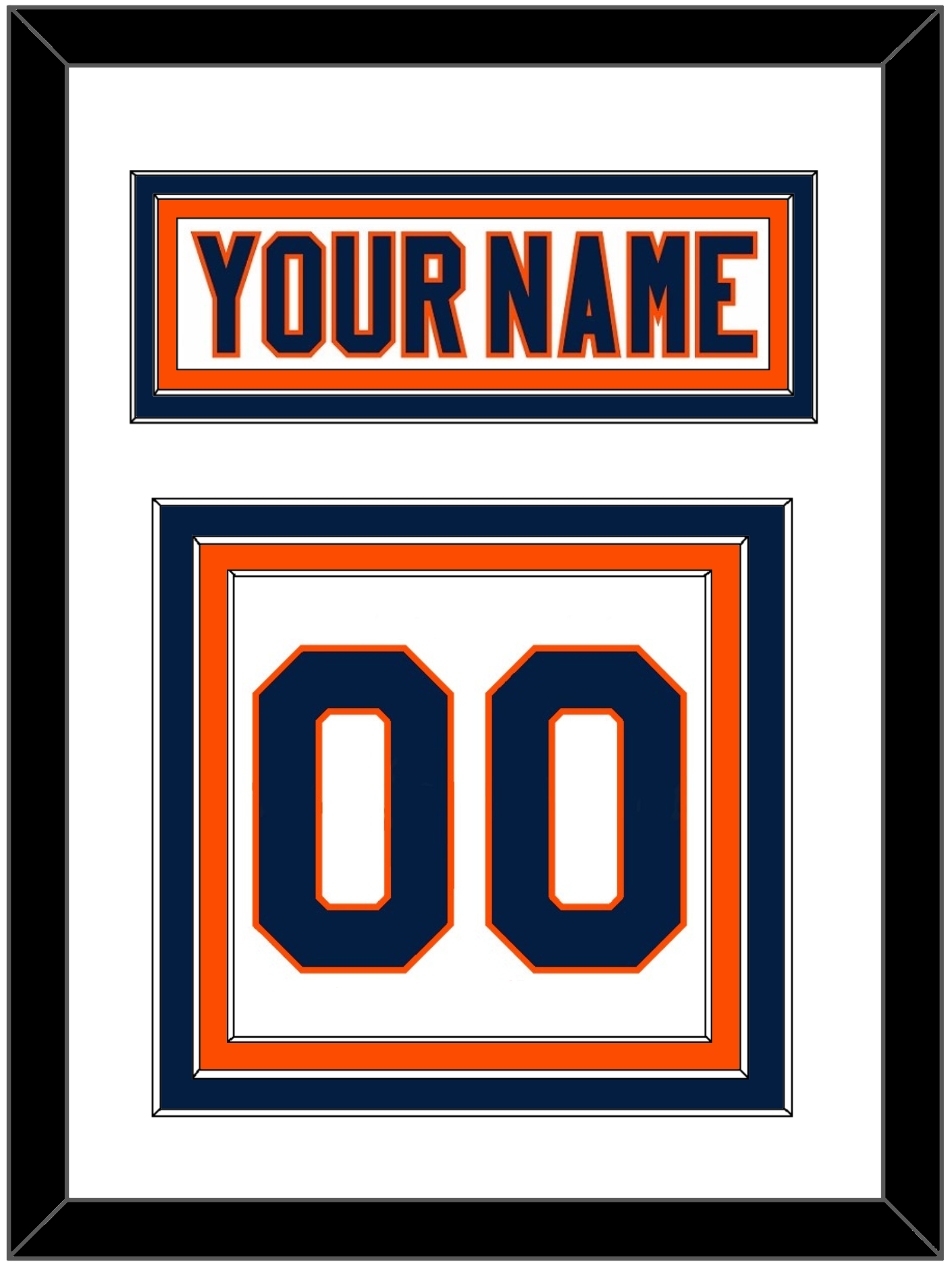 New York Nameplate & Number (Back) - Road White (2007-2010) - Premier Tier 1