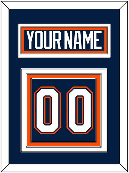 New York Nameplate & Number (Back) - Road/Home Blue (1998-2007) - Premier Tier 2
