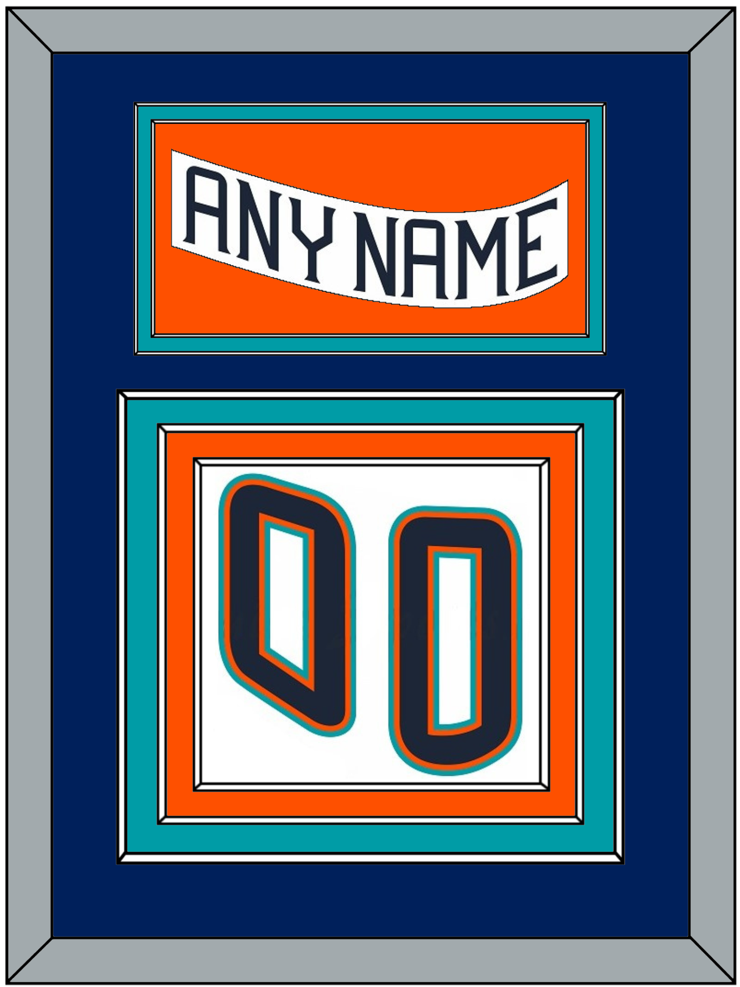 New York Nameplate & Number (Back) - Home White (1995-1998) - Premier Tier 2
