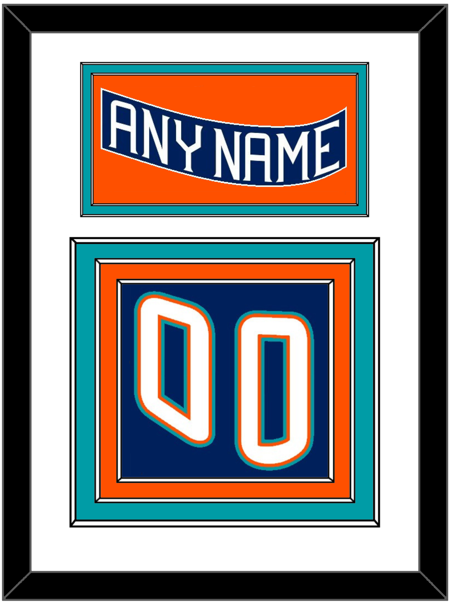 New York Nameplate & Number (Back) - Road Blue (1995-1998) - Premier Tier 1