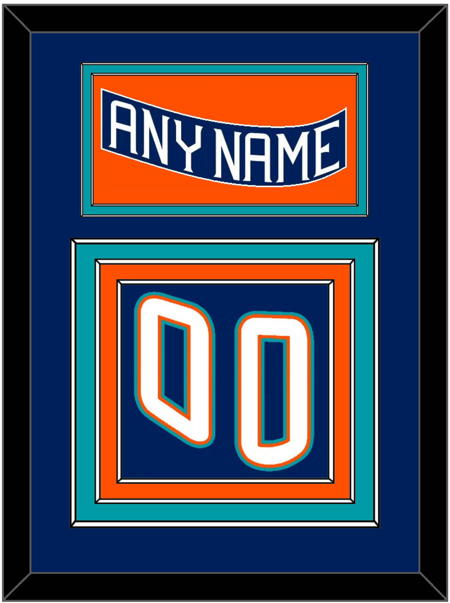 New York Nameplate & Number (Back) - Road Blue (1995-1998) - Premier Tier 2