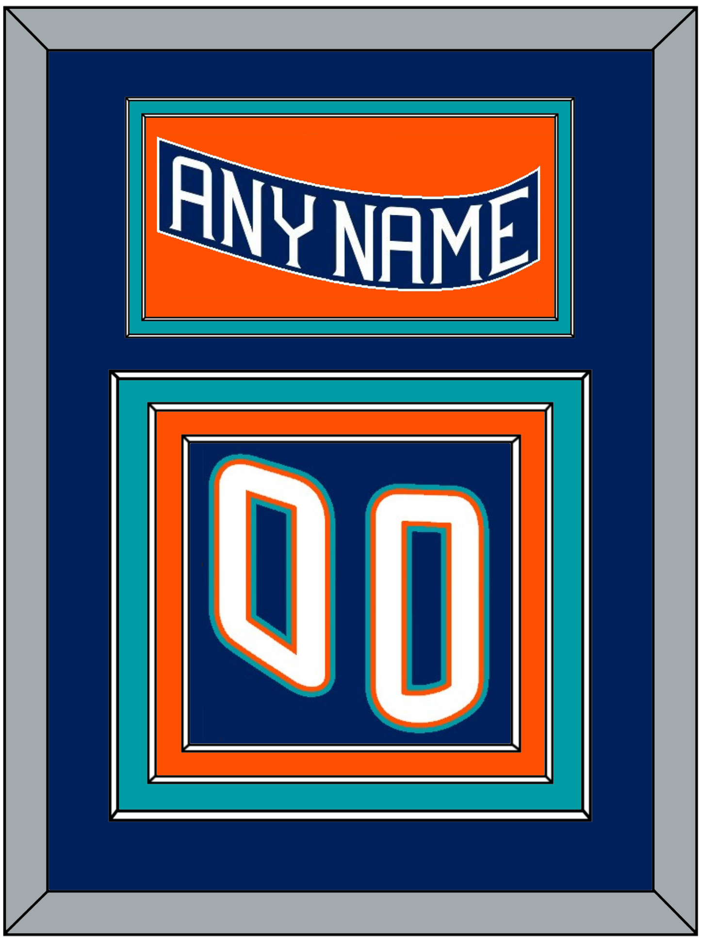 New York Nameplate & Number (Back) - Road Blue (1995-1998) - Premier Tier 2