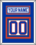 New York Nameplate & Number (Back) - Home White (1984-1995) - Triple Mat 2