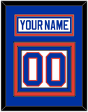 New York Nameplate & Number (Back) - Home White (1984-1995) - Triple Mat 2