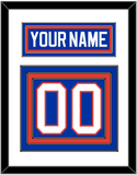 New York Nameplate & Number (Back) - Road Blue (1984-1995) - Triple Mat 1