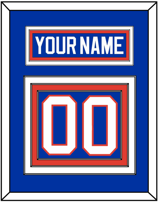 New York Nameplate & Number (Back) - Road Blue (1984-1995) - Premier Tier 2