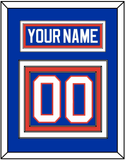 New York Nameplate & Number (Back) - Road Blue (1984-1995) - Triple Mat 2