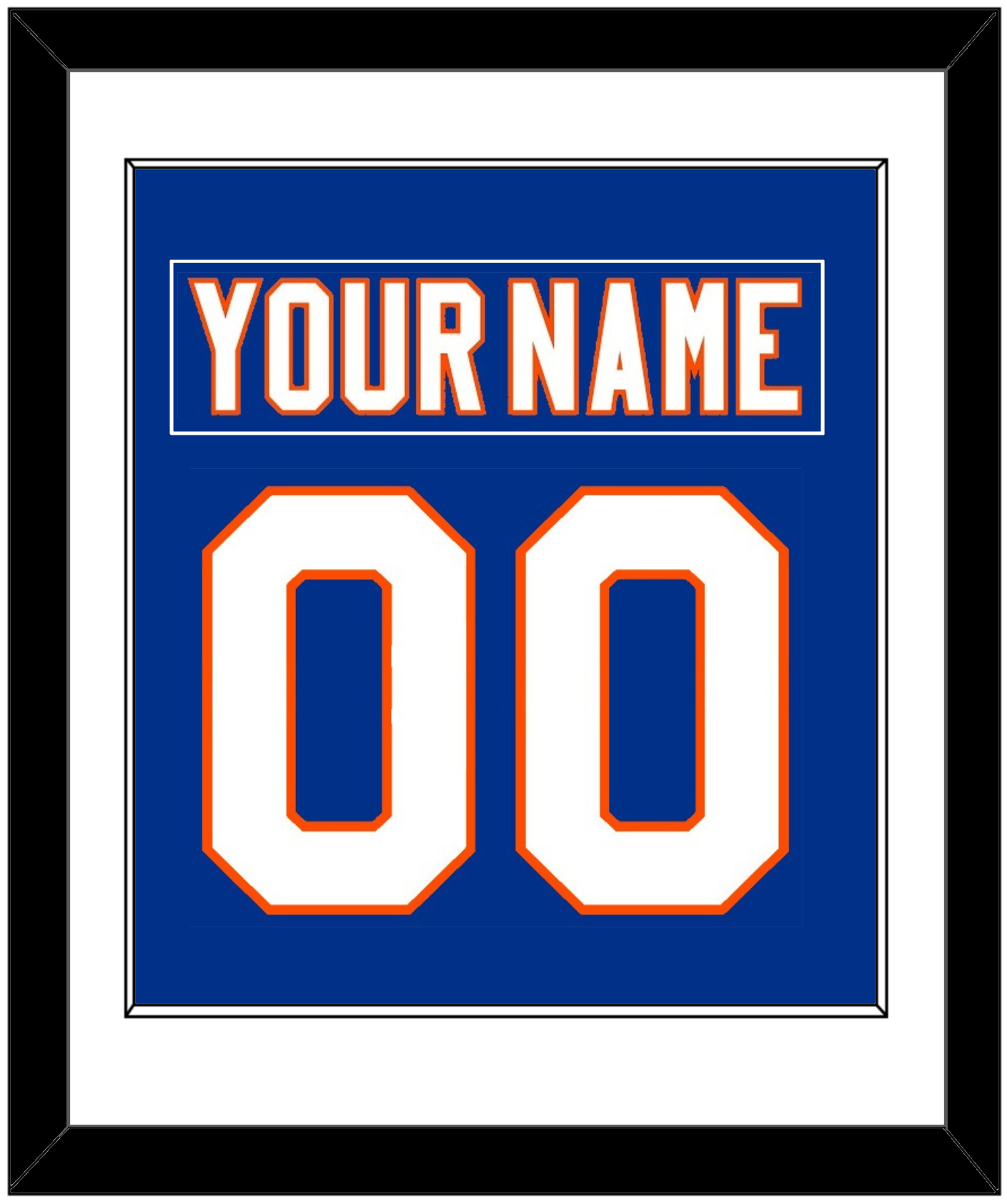 New York Nameplate & Number (Back) Combined - Home Blue - Essential Tier 1