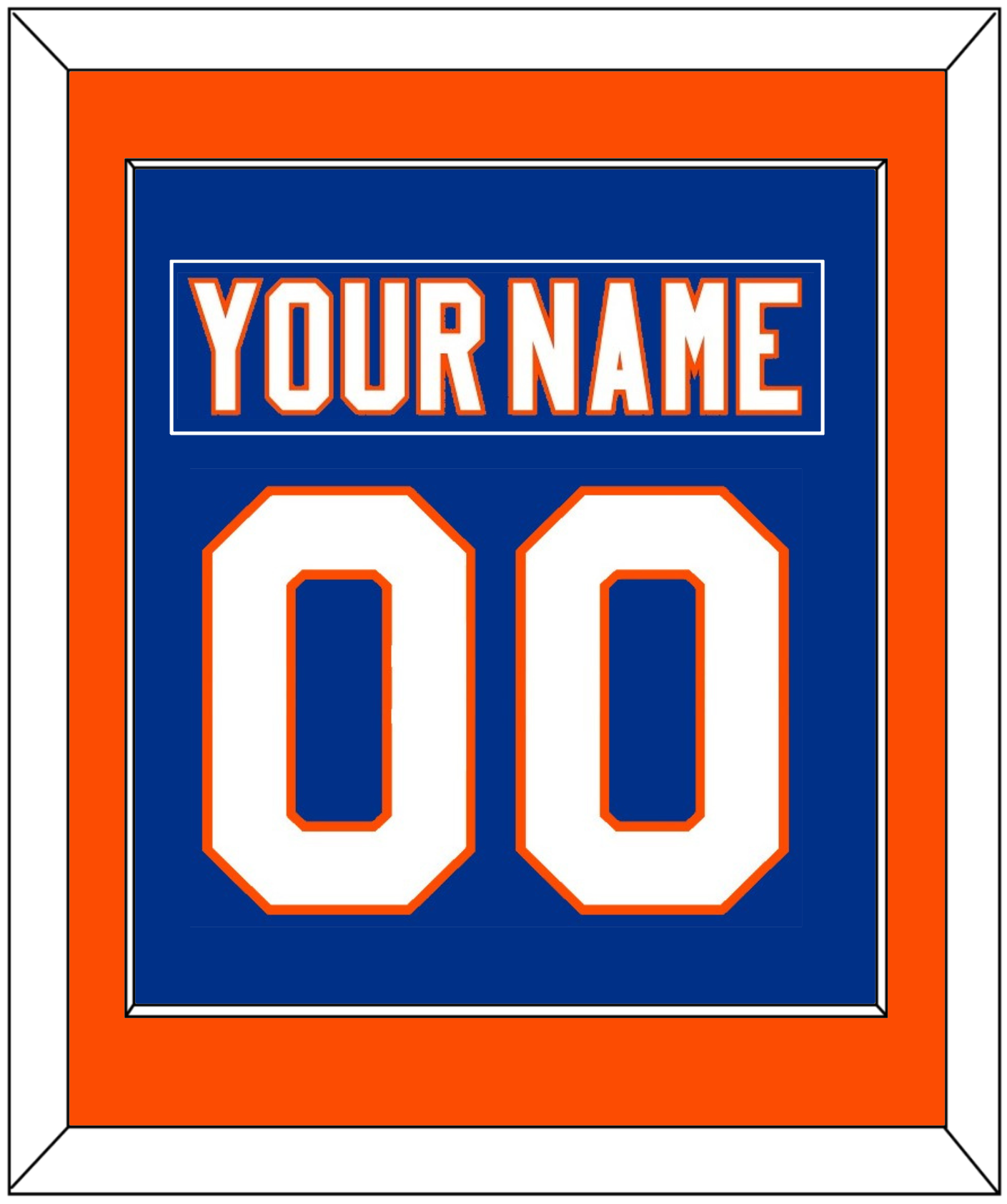 New York Nameplate & Number (Back) Combined - Home Blue - Essential Tier 2