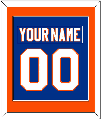 New York Nameplate & Number (Back) Combined - Home Blue - Essential Tier 2