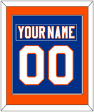 New York Nameplate & Number (Back) Combined - Home Blue - Single Mat 2