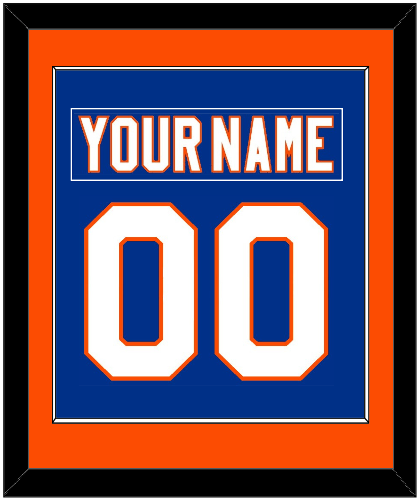New York Nameplate & Number (Back) Combined - Home Blue - Essential Tier 2