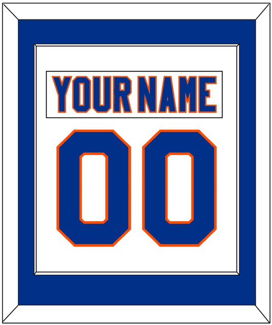 New York Nameplate & Number (Back) Combined - Road White - Essential Tier 1