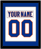 New York Nameplate & Number (Back) Combined - Road White - Single Mat 1