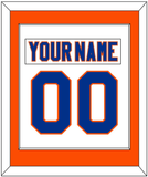 New York Nameplate & Number (Back) Combined - Road White - Single Mat 2