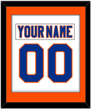 New York Nameplate & Number (Back) Combined - Road White - Single Mat 2