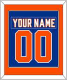 New York Nameplate & Number (Back) Combined - Alternate Blue - Single Mat 2