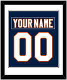 New York Nameplate & Number (Back) Combined - Home Blue (2007-2010) - Single Mat 1