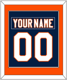 New York Nameplate & Number (Back) Combined - Home Blue (2007-2010) - Single Mat 2