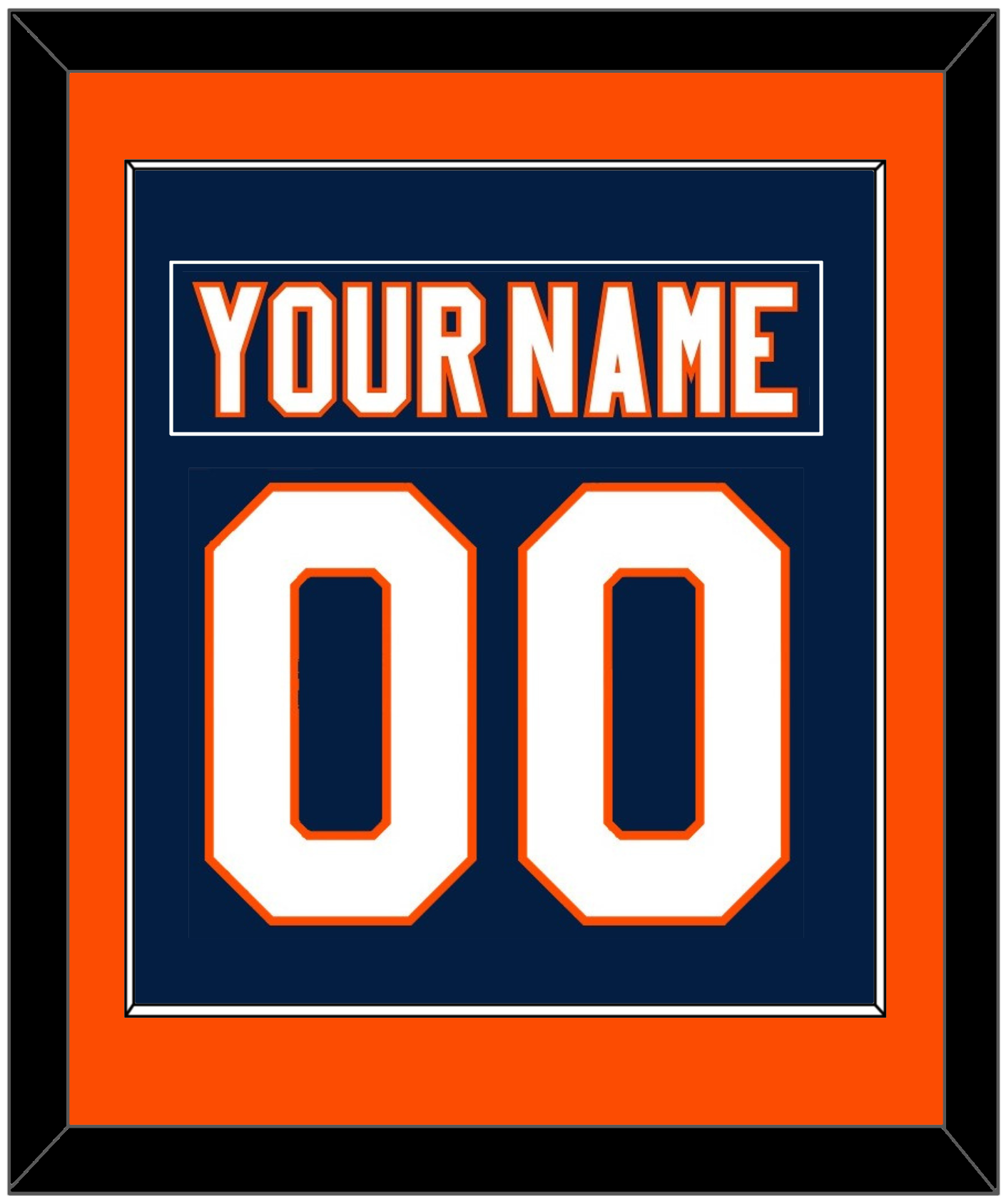 New York Nameplate & Number (Back) Combined - Home Blue (2007-2010) - Essential Tier 2