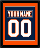 New York Nameplate & Number (Back) Combined - Home Blue (2007-2010) - Single Mat 2