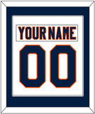 New York Nameplate & Number (Back) Combined - Road White (2007-2010) - Single Mat 1