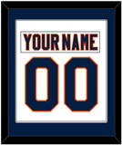 New York Nameplate & Number (Back) Combined - Road White (2007-2010) - Single Mat 1