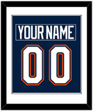 New York Nameplate & Number (Back) Combined - Road/Home Blue (1998-2007) - Single Mat 1