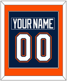 New York Nameplate & Number (Back) Combined - Road/Home Blue (1998-2007) - Single Mat 2